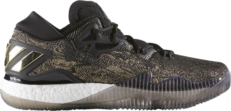 Кроссовки Adidas Crazylight Boost Low 2016 'Black Gold', золотой