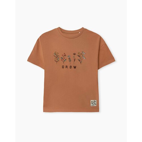 Футболка Gloria Jeans, хлопок, размер 3-4г/104 (28), коричневый