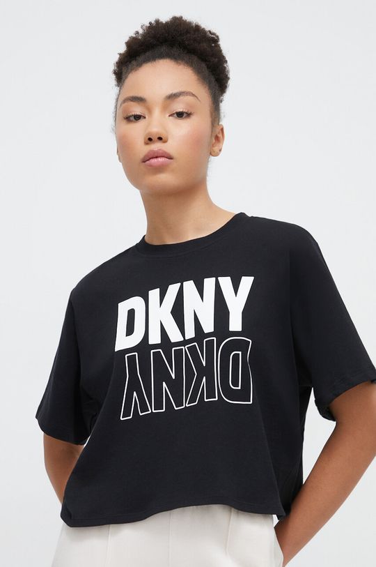 Хлопковая футболка Dkny DKNY, черный