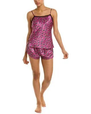 Morgan Lane 2 шт. Женский шелковый пижамный комплект Bonnie Martine, фиолетовый, L
