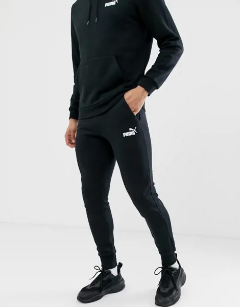 Черные узкие джоггеры Puma Essentials-Черный цвет