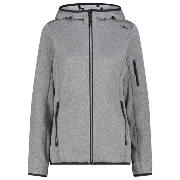 Флисовая жилетка Cmp Women's Fix Hood Knitted + Mesh, цвет Glacier/Cemento