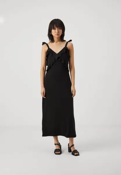 Платье из джерси Onlsandy Frill Dress Only, черное