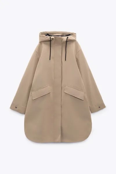 Парка Zara Water And Wind Protection Rubberised, светло-коричневый