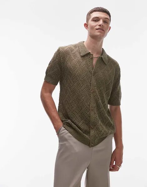 Рубашка на пуговицах на пуговицах Topman крючком