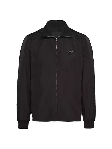 Блузон-пиджак из шелковой смеси Prada, черный