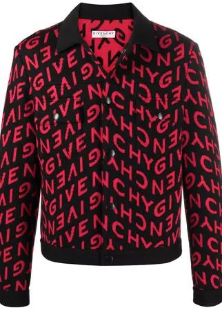 Givenchy куртка вязки интарсия с логотипом