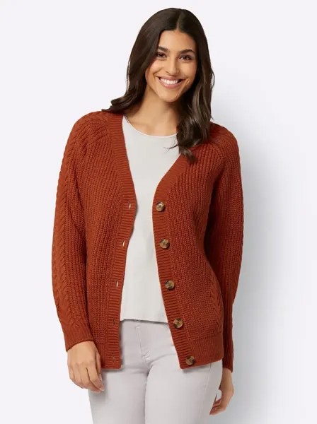 Классический кардиган Basics Classic Basics, красный