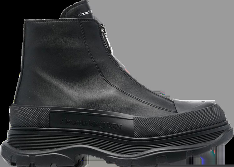 Кроссовки Alexander McQueen Tread Slick Zip Boots 'Black', черный