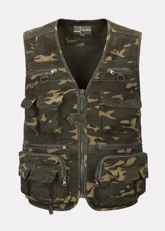 На открытом воздухе Спортивная фотографическая мода камуфляж Рыбалка Multi Pockets Vest для мужчин