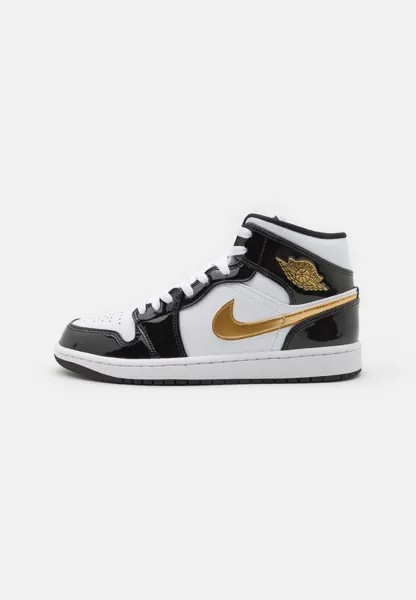 Высокие кеды Air Jordan 1 Mid Se Jordan, цвет black/metallic gold/white