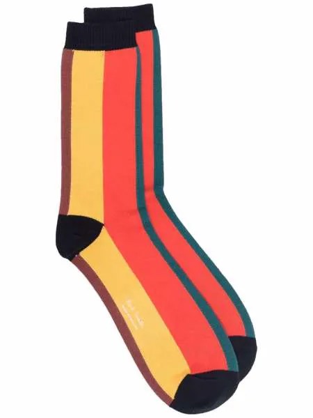 PAUL SMITH носки в стиле колор-блок с логотипом