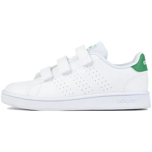 Кеды adidas, размер 34 EU, белый, зеленый
