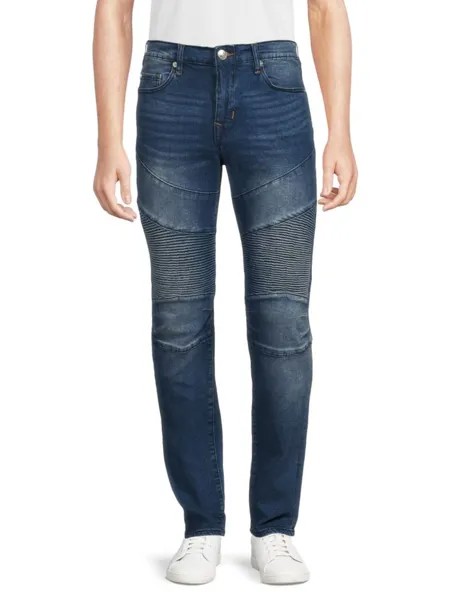 Свободные джинсы скинни Rocco Moto True Religion, цвет Medium Wash