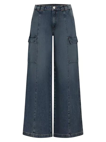 Широкие джинсы-карго со средней посадкой Hudson Jeans, синий
