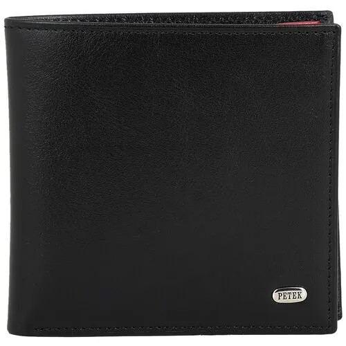 Портмоне мужское Petek 1855 121.000. A31 из натуральной кожи; черный, красный