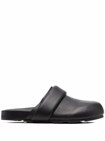 Vic Matie pebbled leather slides