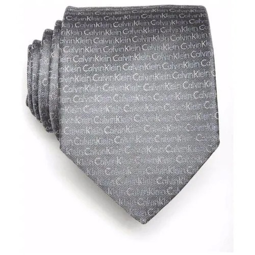 Серый галстук с логотипами Кельвин Кляйн 2185