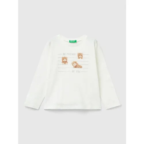 Лонгслив UNITED COLORS OF BENETTON, размер 100 (XX), белый