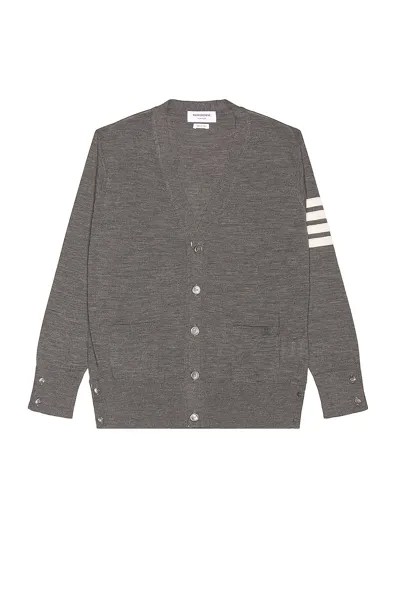 Кардиган Thom Browne Sustainable Merino Classic Sweater, цвет Medium Grey