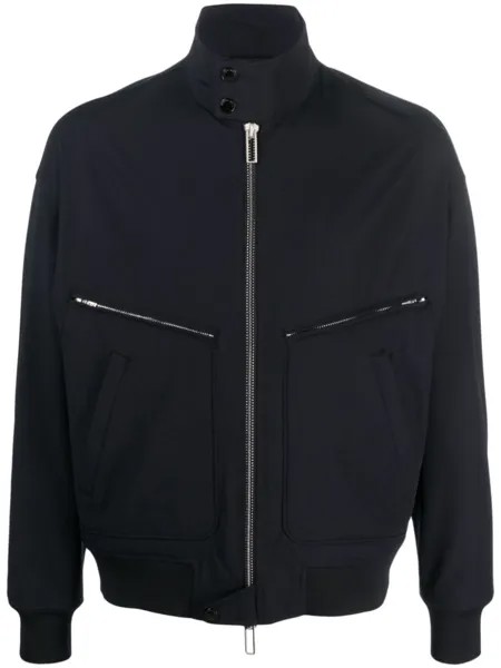 Emporio Armani бомбер с молниями, синий