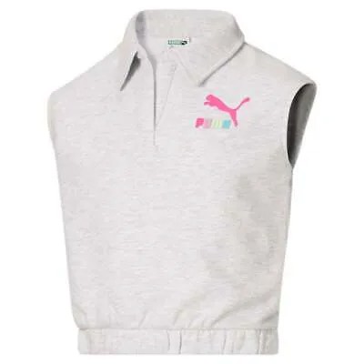Футболка без рукавов Puma Brighter Days Pack из французской махровой ткани для девочек, размер M, повседневная