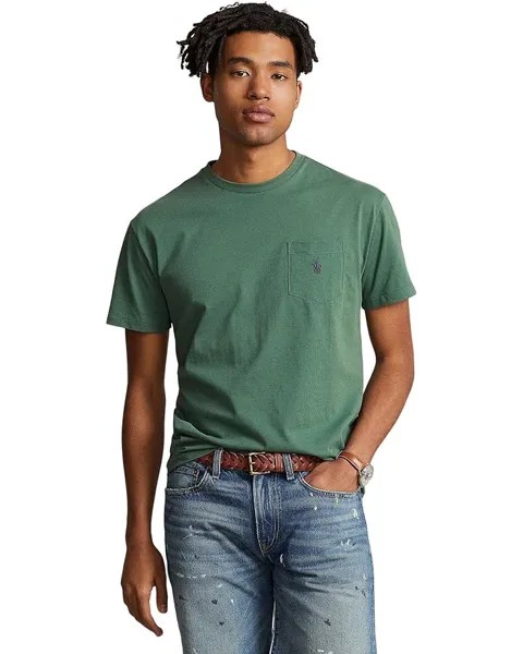 Футболка Polo Ralph Lauren Classic Fit Jersey Pocket, цвет Washed Forest