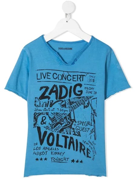 Zadig & Voltaire Kids футболка с принтом Concert