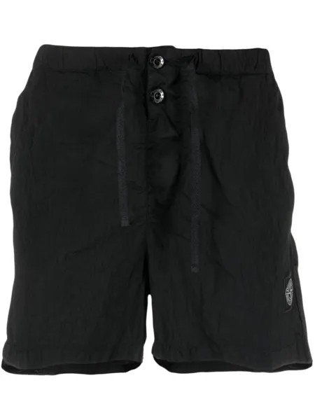 Stone Island плавки-шорты с нашивкой Compass, черный