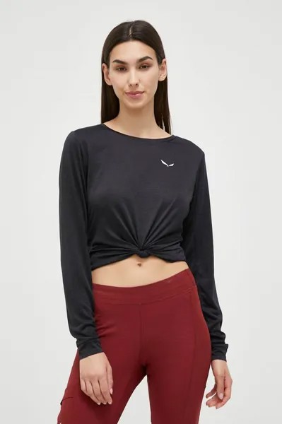 Функциональный лонгслив Puez Melange Dry Salewa, черный