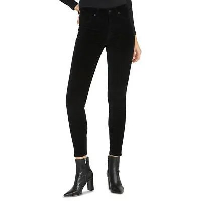 Женские черные вельветовые джинсы скинни Hudson Barbara с высокой талией 24 BHFO 9072