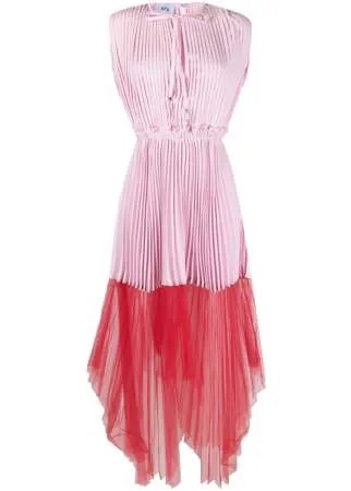 Atu Body Couture плиссированное платье со вставкой из тюля