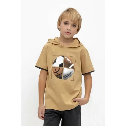 Футболка crockid КР 302305/светло-коричневый к442, размер 68/134, коричневый