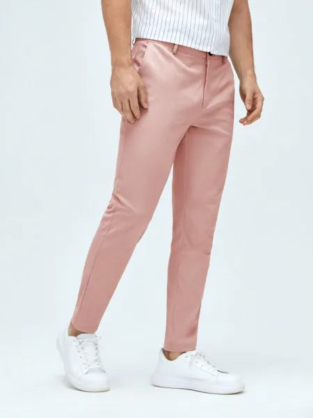 Мужские классические классические брюки из тканого материала с боковыми карманами Manfinity Mode, детский розовый