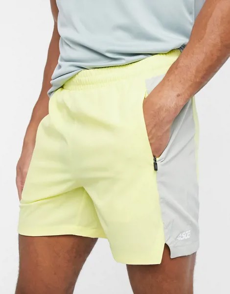 Спортивные шорты с контрастными вставками ASOS 4505-Желтый