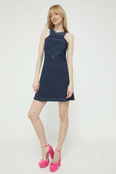 Джинсовое платье Love Moschino, темно-синий