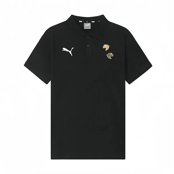 Рубашка поло унисекс черная Puma, черный