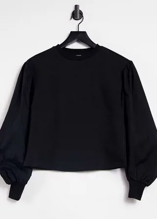 Черный свитшот с объемными рукавами Vero Moda Petite-Черный цвет