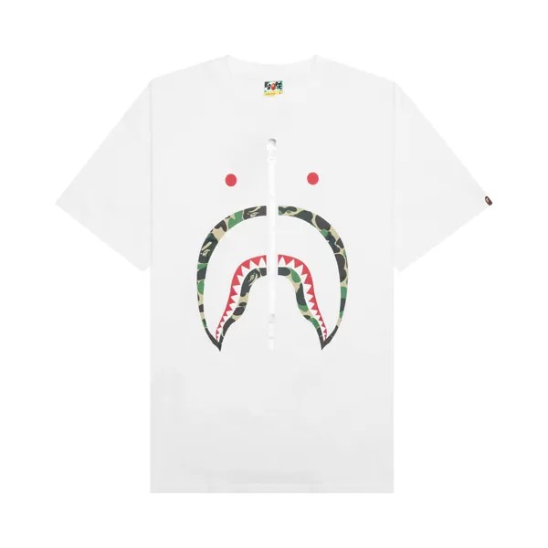 Футболка BAPE ABC Camo Shark, цвет Белый/Зеленый