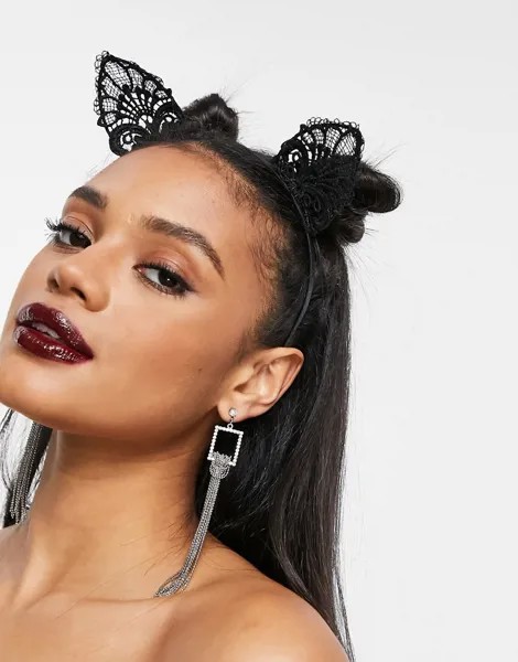 Черный ободок на голову для Хэллоуина ASOS DESIGN