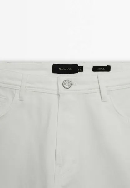 Джинсы приталенного кроя Slim Fit Massimo Dutti, белые