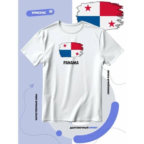 Футболка SMAIL-P с флагом Панамы-Panama, размер S, белый