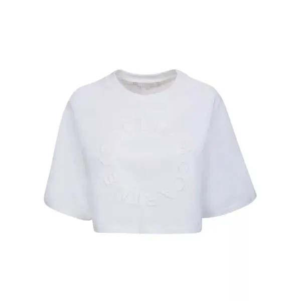 Футболка logo crop t-shirt Stella Mccartney, белый