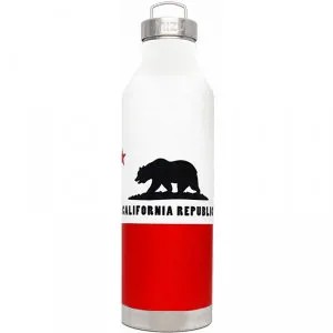 Термобутылка для воды MIZU Mizu V8 A/S California Flag Glossy White W Steel Cap