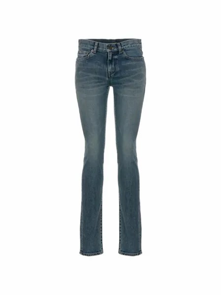 Джинсы скинни с эффектом потертости Saint Laurent