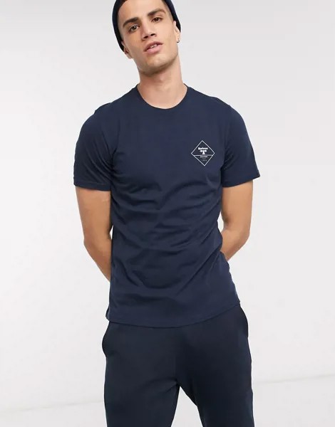 Темно-синяя футболка с логотипом Barbour Beacon-Темно-синий