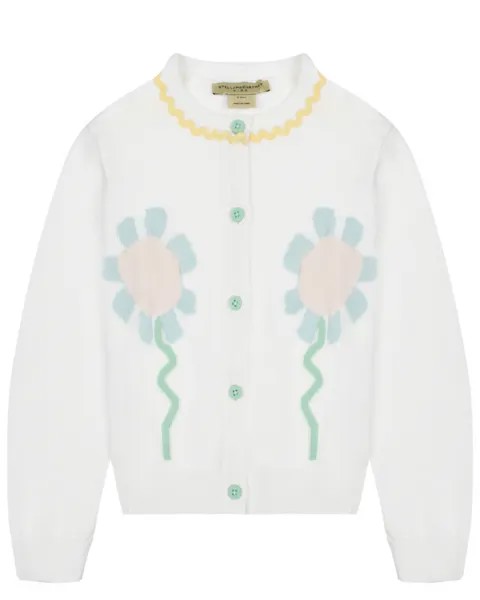 Кофта с интарсией цветов Stella McCartney