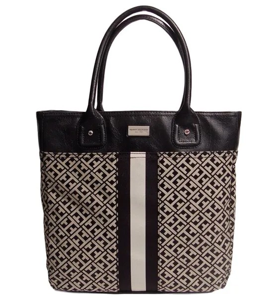 НОВАЯ женская черно-белая большая сумка-тоут с логотипом Tommy Hilfiger, сумка-шоппер, кошелек
