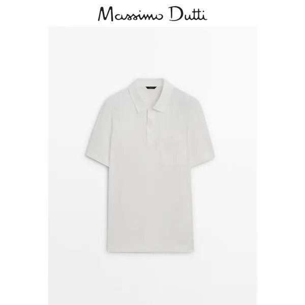 Рубашка мужская Special Massimo Dutti хлопковая, кремовый