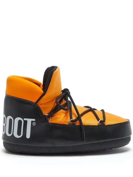 Moon Boot дутые ботинки на шнуровке, черный